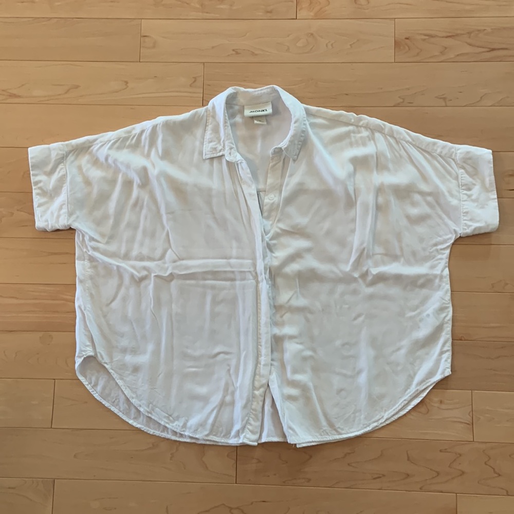 Monki oversized white viscose shirt - boxy fit - Picture 1 of 9
